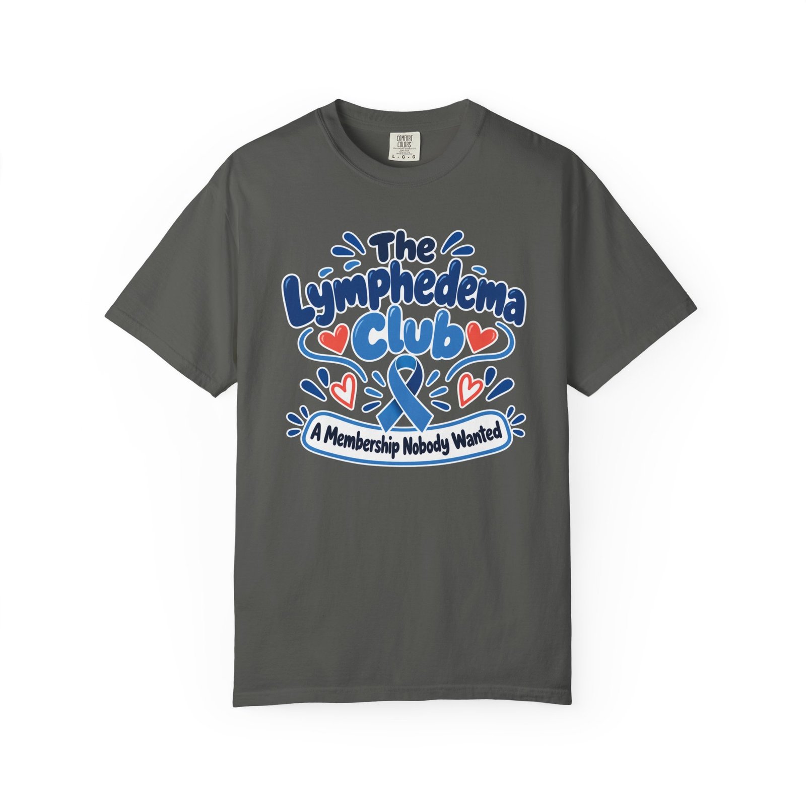 The Lymphedema Club T-Shirt - Support & Awareness Graphic Ribbon Tee - Image 9
