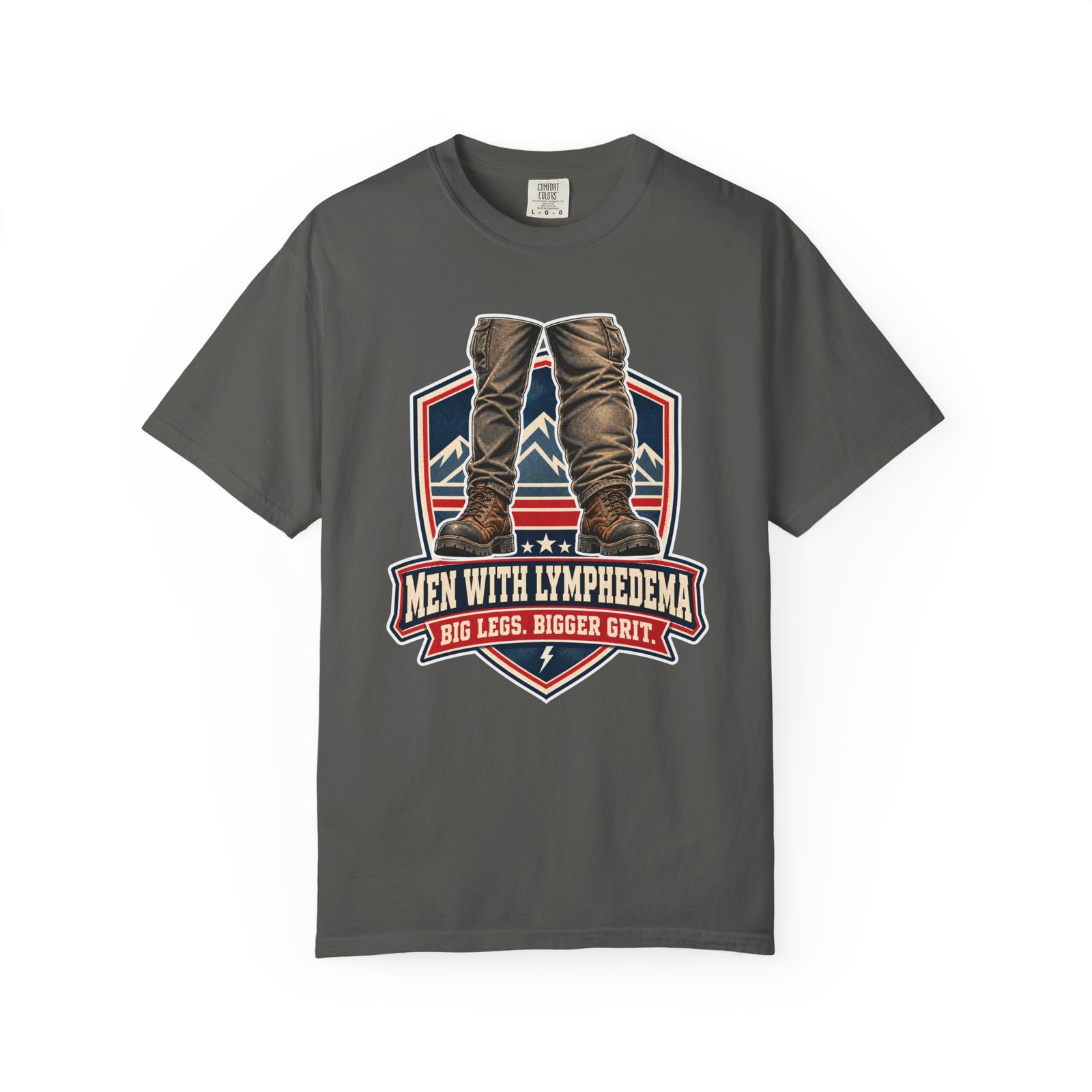 Men With Lymphedema T-Shirt - "Big Legs, Bigger Grit" Awareness Tee - Image 10