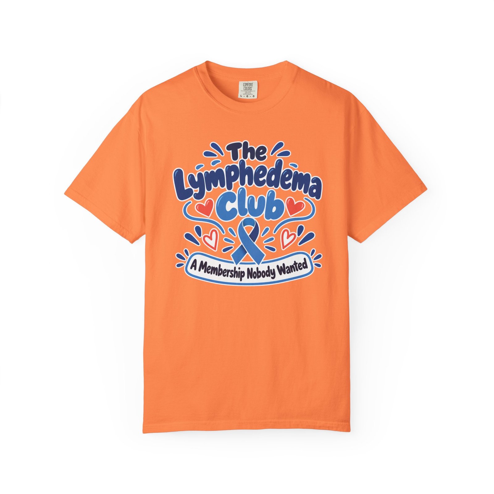 The Lymphedema Club T-Shirt - Support & Awareness Graphic Ribbon Tee - Image 2