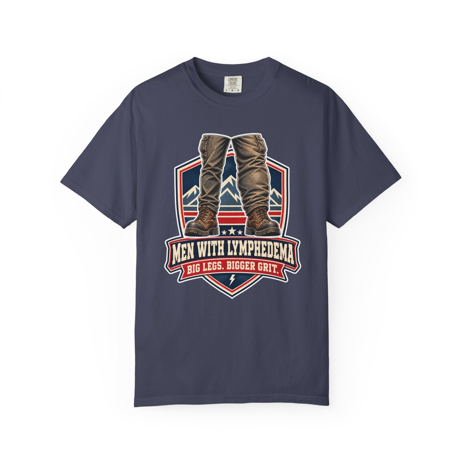 Men With Lymphedema T-Shirt - "Big Legs, Bigger Grit" Awareness Tee - Image 11