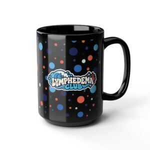 Lymphedema Club Black Polka Dot Mug - Support Awareness Coffee Cup (11oz/15oz)