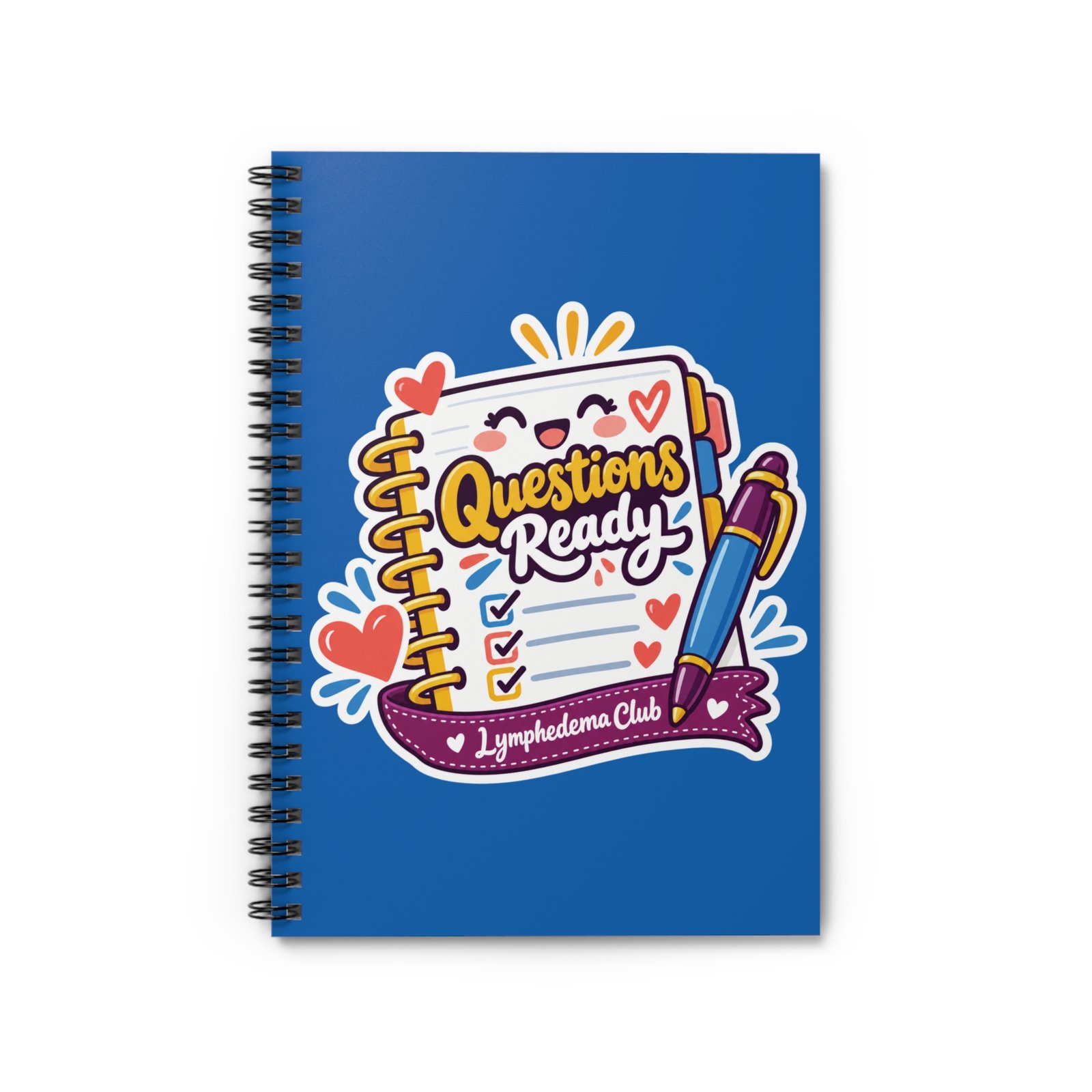 Notebook - "Questions Ready" Lymphedema Club Spiral Notebook
