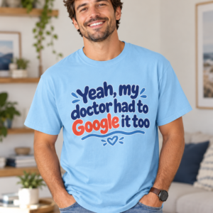 Funny Medical Awareness T-Shirt - "Yeah My Doctor Had to Google It Too" - Lymphedema Club
