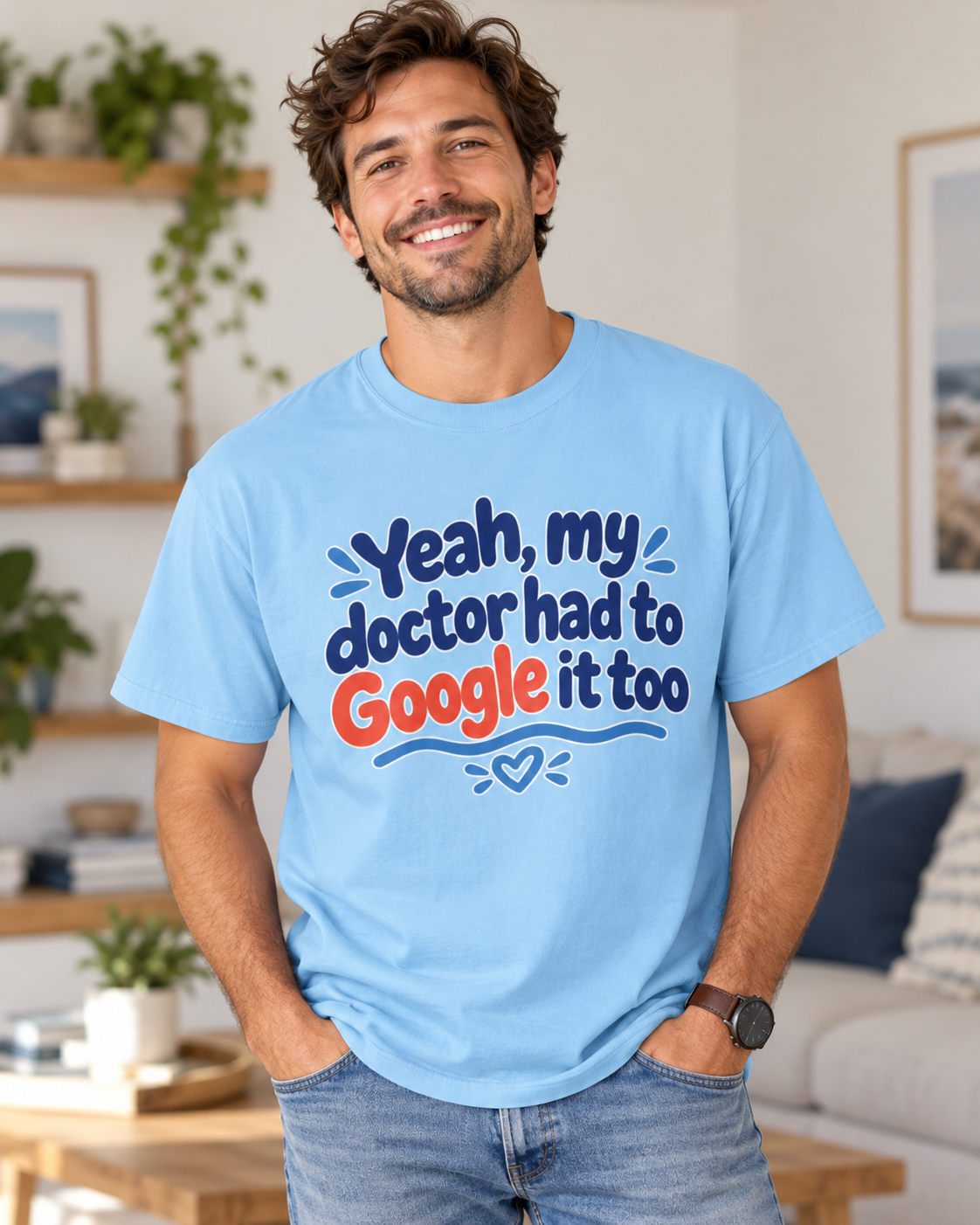 Funny Medical Awareness T-Shirt - "Yeah My Doctor Had to Google It Too" - Lymphedema Club