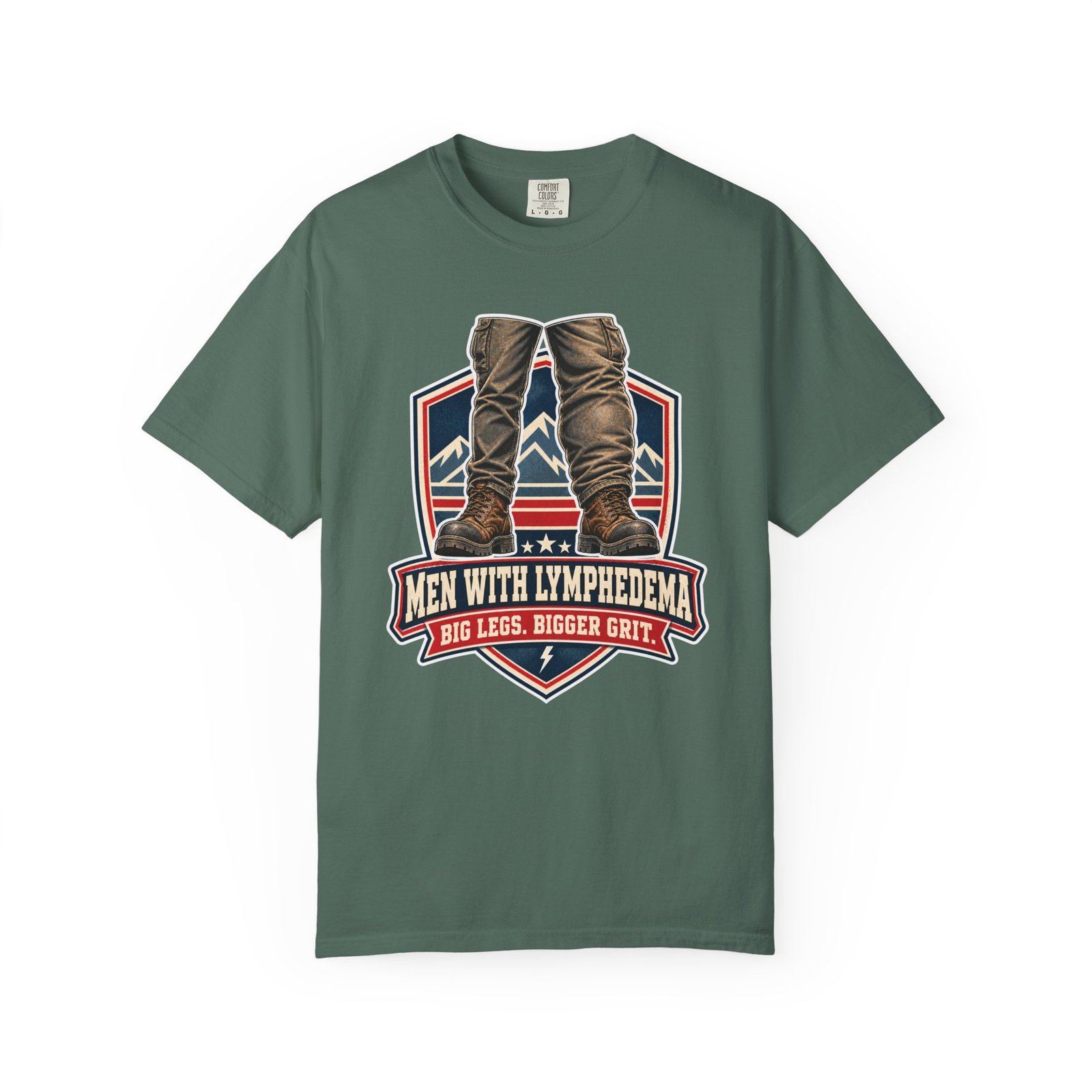 Men With Lymphedema T-Shirt - "Big Legs, Bigger Grit" Awareness Tee - Image 14