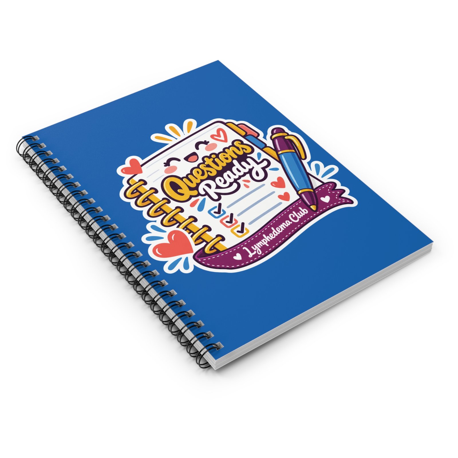 Notebook - "Questions Ready" Lymphedema Club Spiral Notebook - Image 5