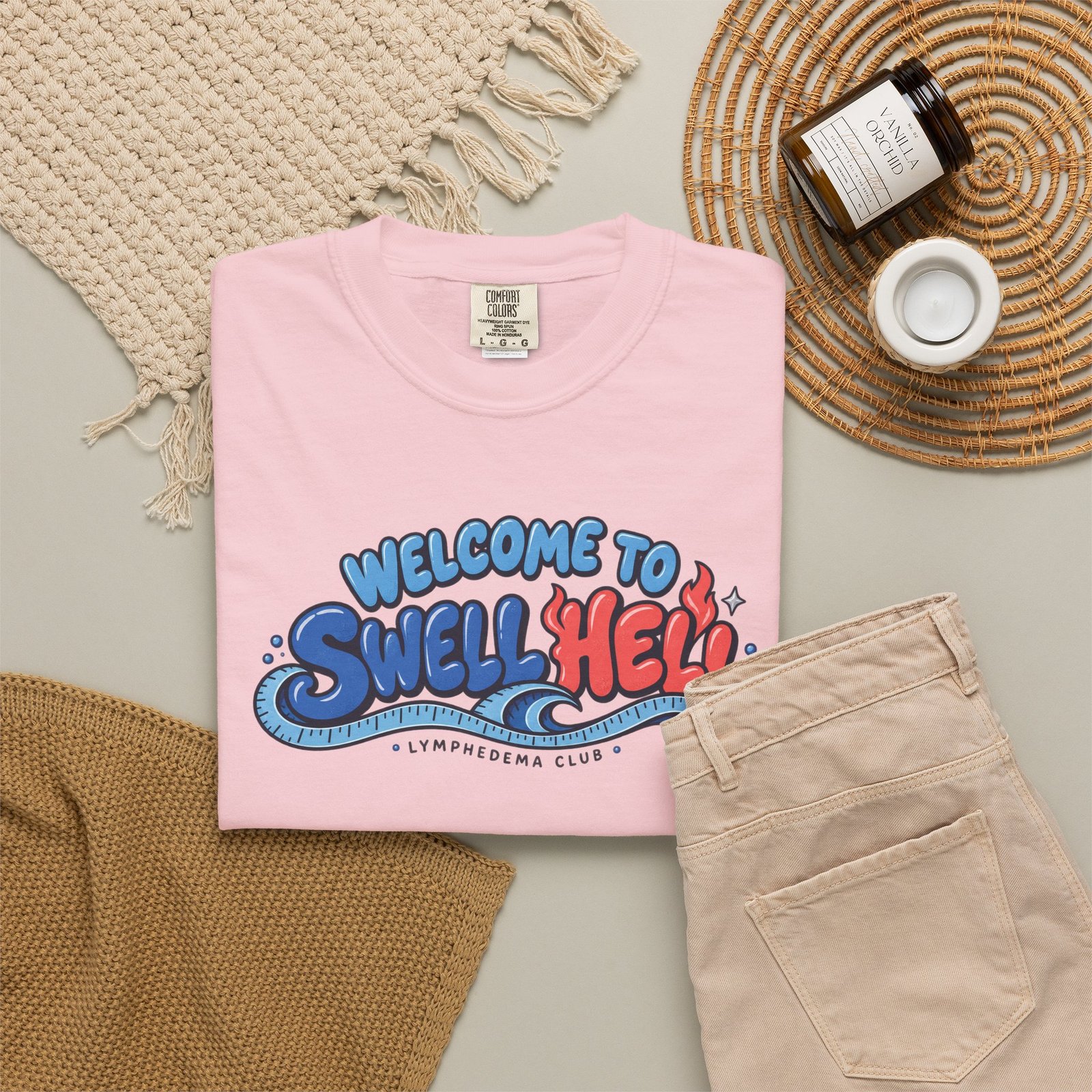 Welcome to Swell Hell Lymphedema Club Comfort ColorsĀ® 1717 T-Shirt - Image 9