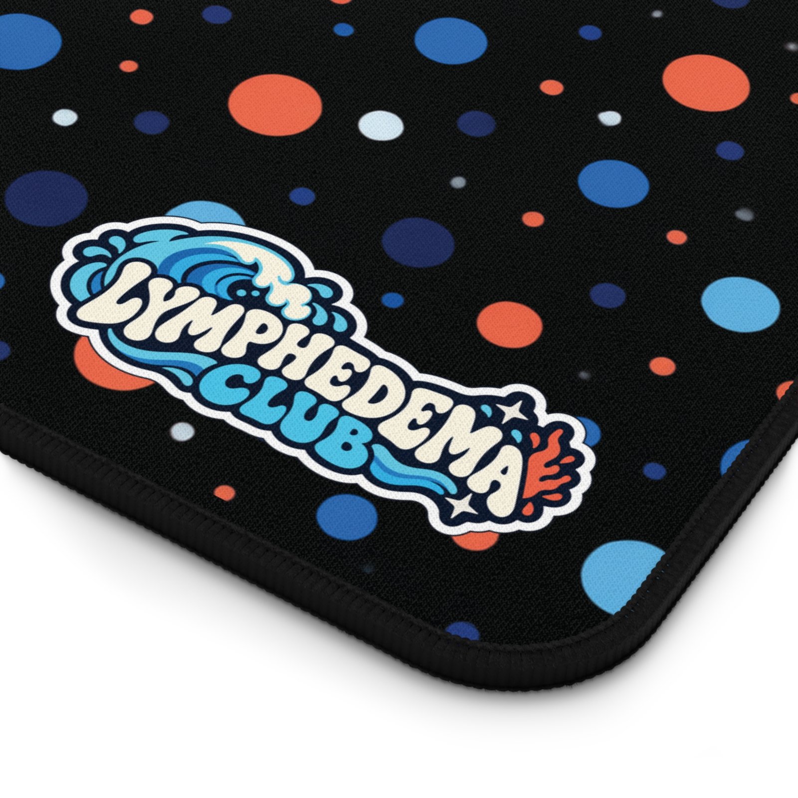 Lymphedema Club Polka Dot Desk Mat — Anti-Slip Keyboard Mouse Pad - Image 6