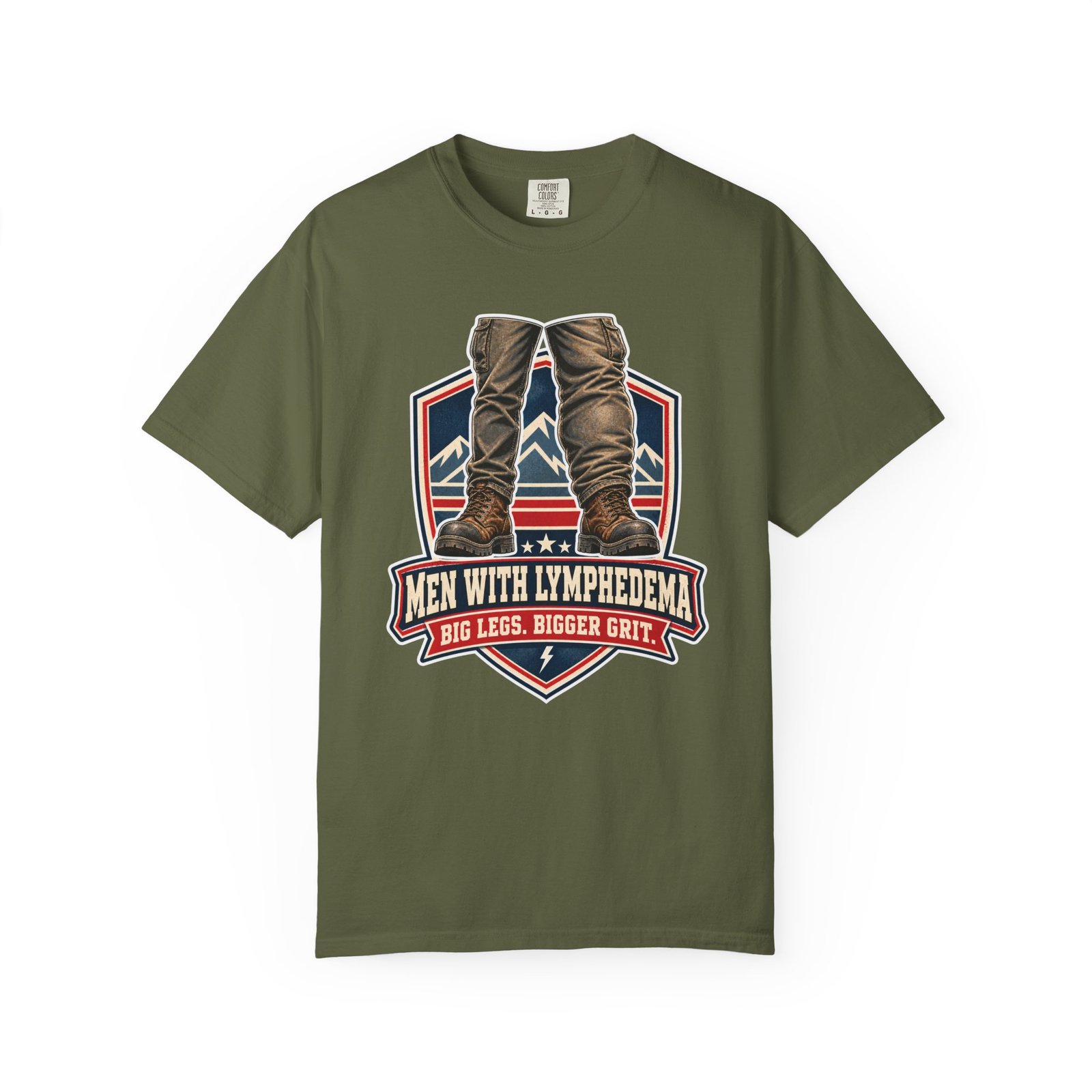 Men With Lymphedema T-Shirt - "Big Legs, Bigger Grit" Awareness Tee - Image 12