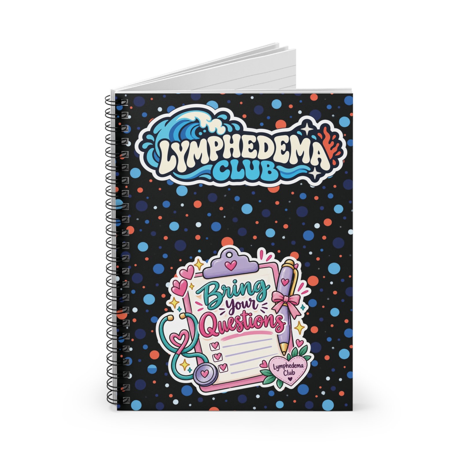 Notebook - "Bring Your Questions" - Lymphedema Club Spiral Journal - Image 4