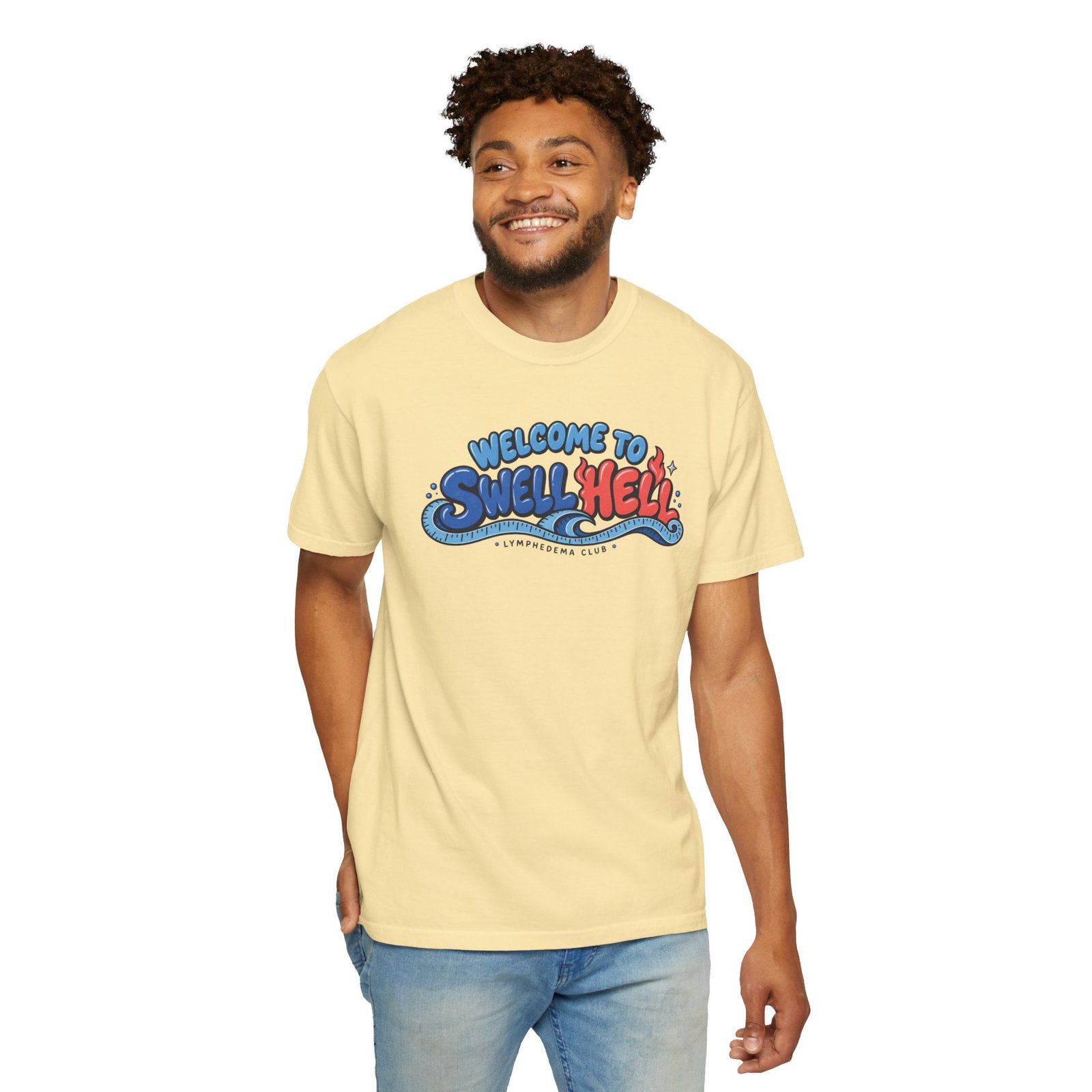 Welcome to Swell Hell Lymphedema Club Comfort ColorsĀ® 1717 T-Shirt - Image 3
