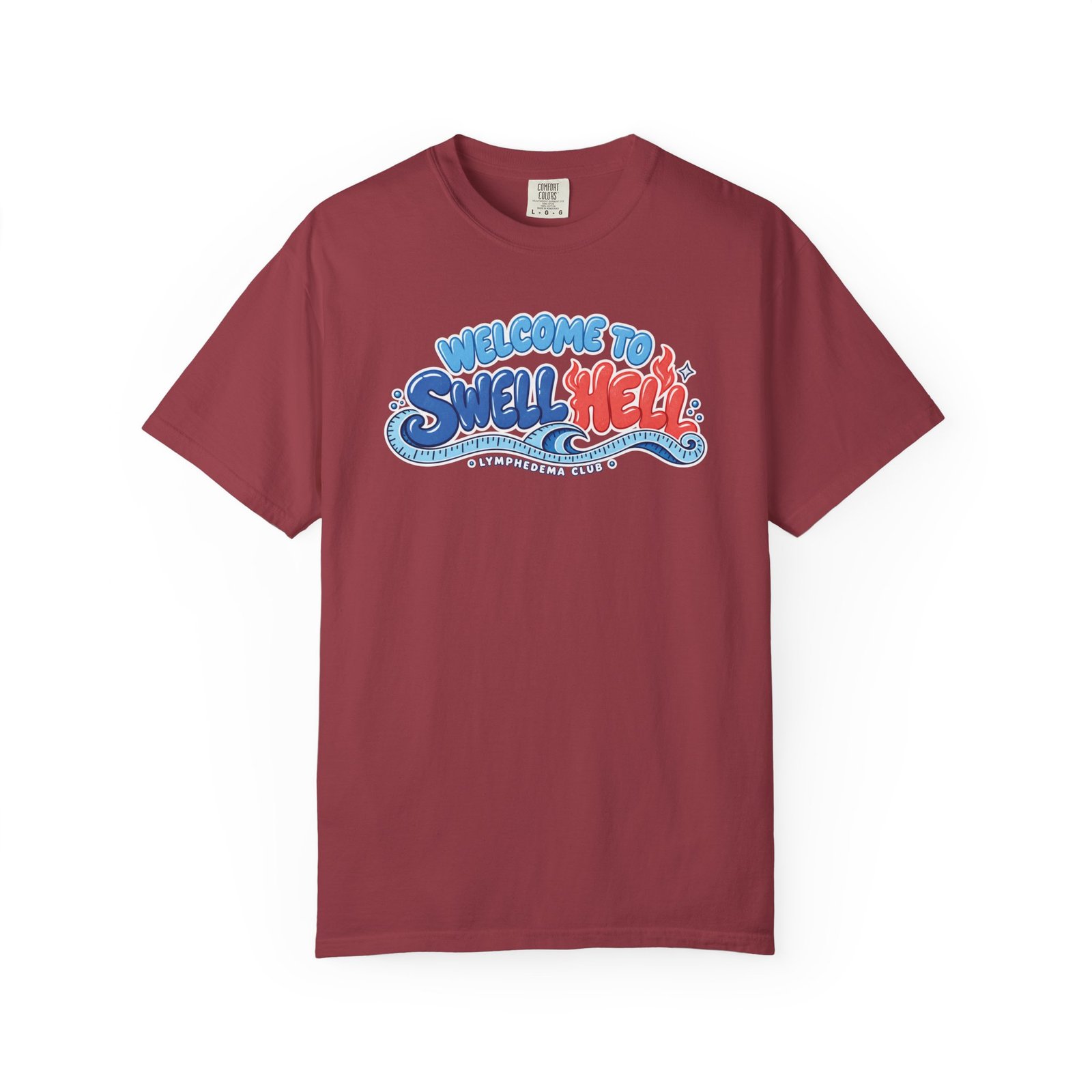 Welcome to Swell Hell Lymphedema Club Comfort ColorsĀ® 1717 T-Shirt - Dark Colors - Image 9
