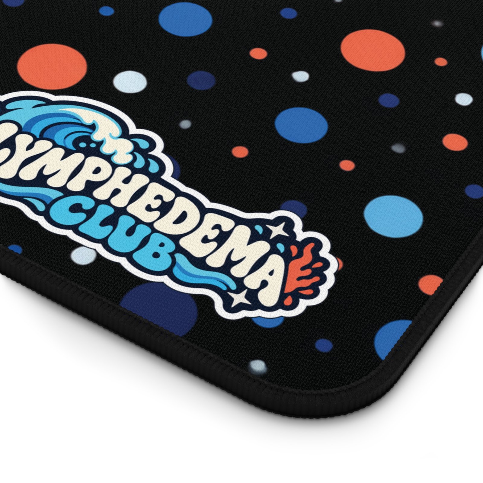 Lymphedema Club Polka Dot Desk Mat — Anti-Slip Keyboard Mouse Pad - Image 7