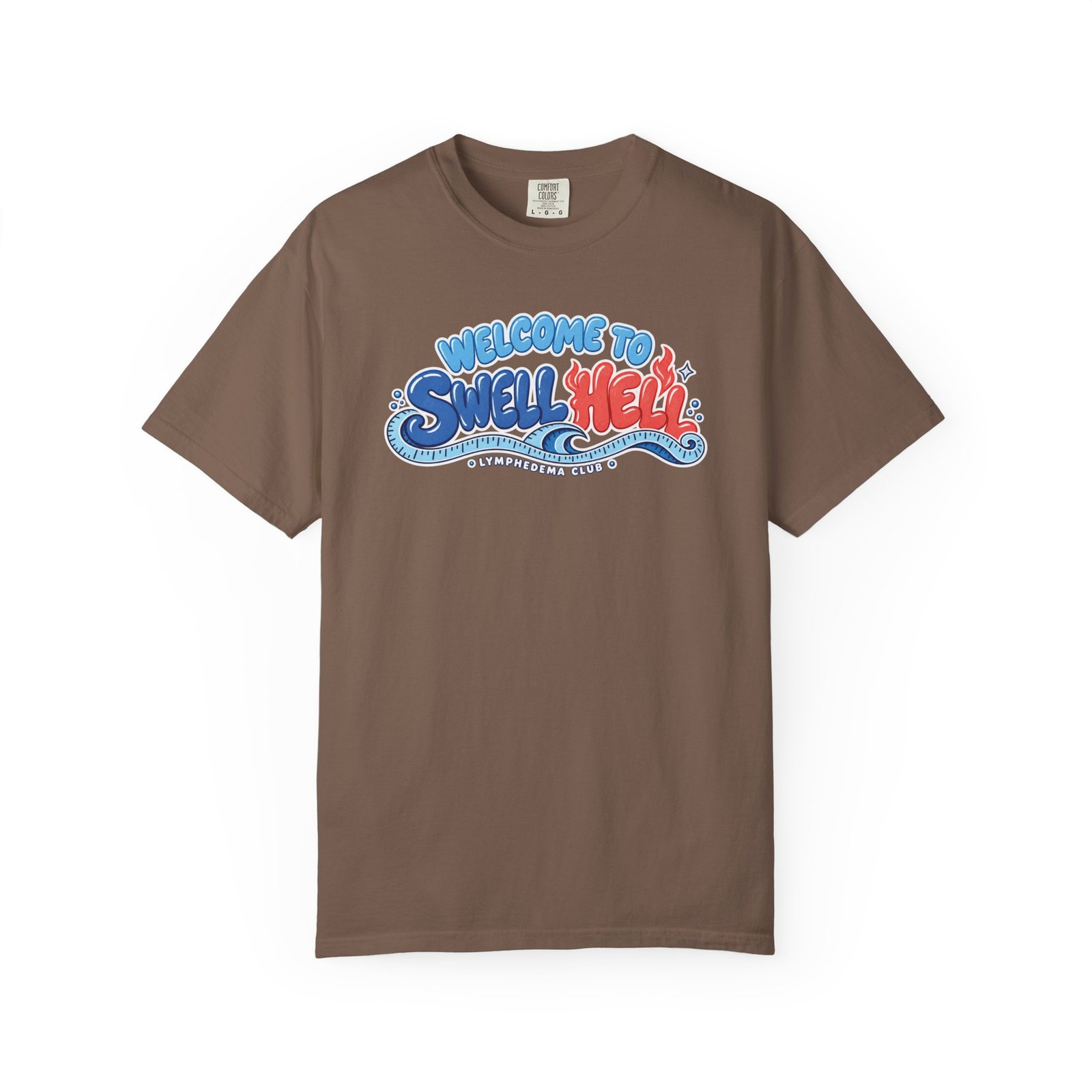 Welcome to Swell Hell Lymphedema Club Comfort ColorsĀ® 1717 T-Shirt - Dark Colors - Image 14